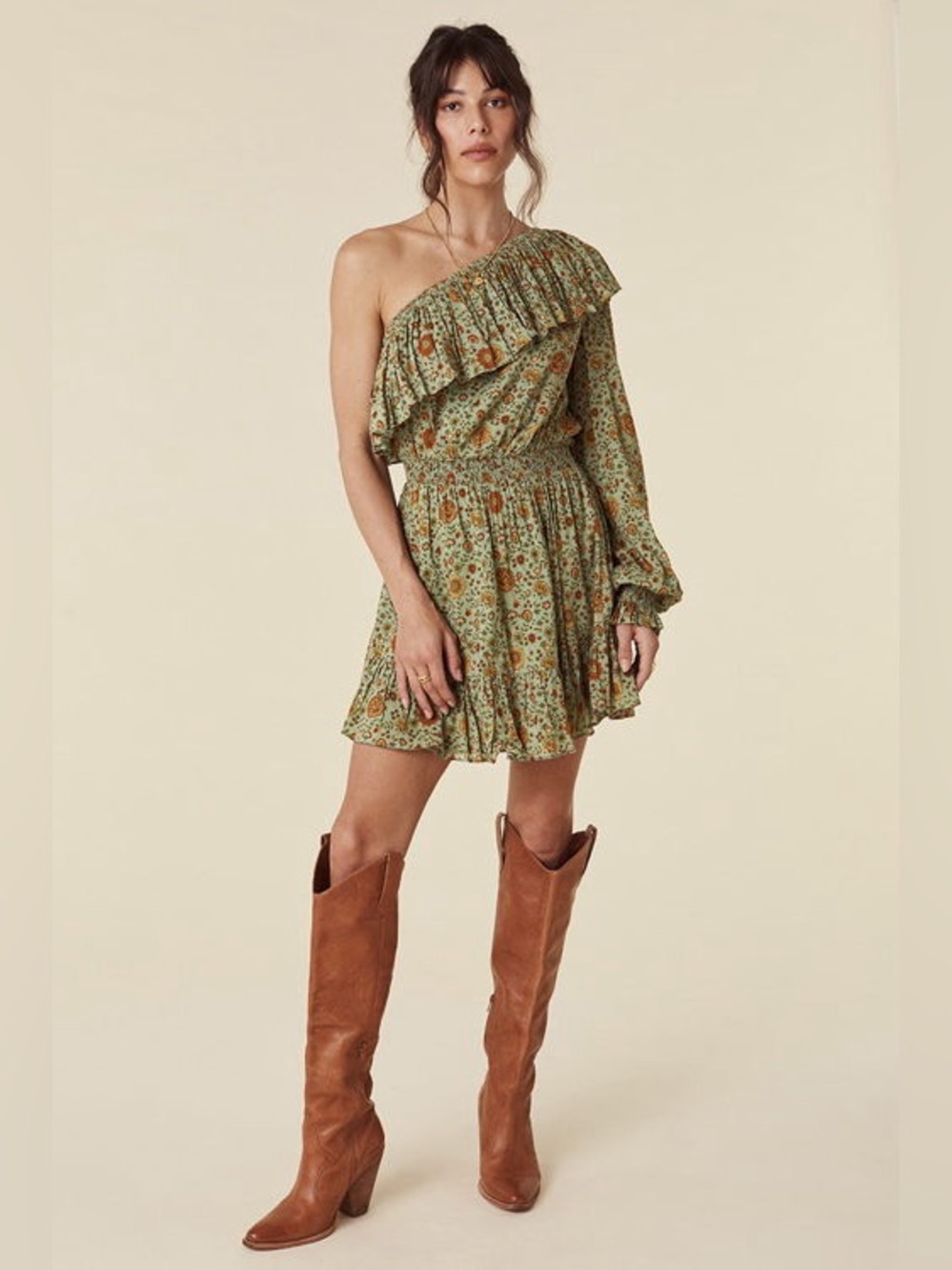 SPELL Lady Untamed One-Shoulder Mini Dress